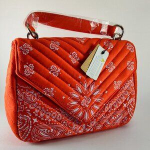 "Boho-Chic Quilted Red Paisley Bag – A Retro-Inspired Statement" P 125